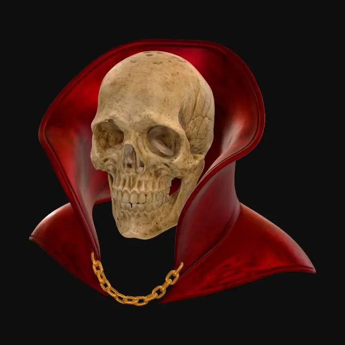 3D model for Crimson Hooded Skull