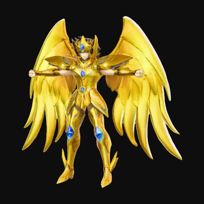 3D model for Golden Armor sagitarius seiya