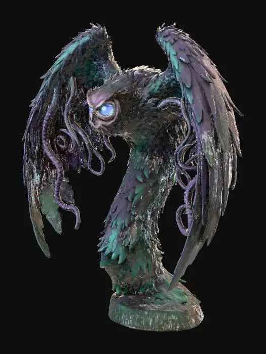 3D model for Eldritch Lovecraftian Elder God Owl; Ominous; Wizened; Abomination; Aberration