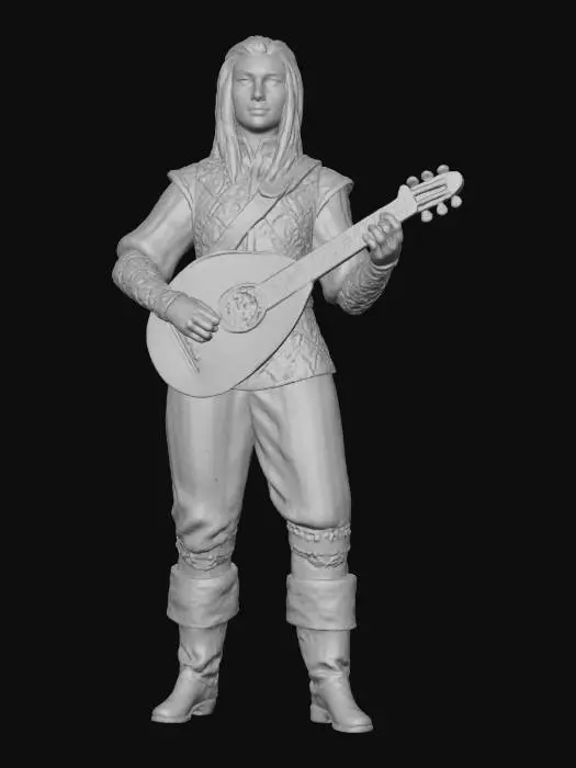 3D model for Bard with Lute