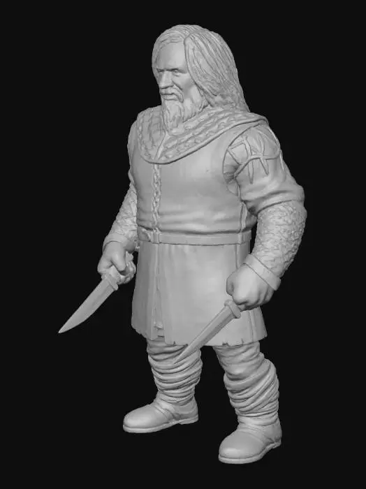 3D model for Warrior with Daggers