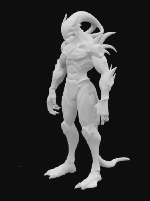 3D model for Alien warrior on the run from the Darkness