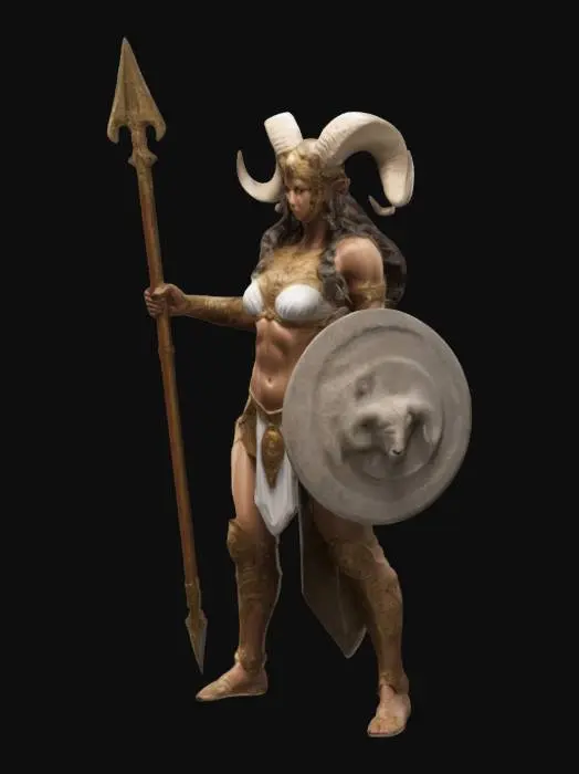 3D model for Aries godess of war