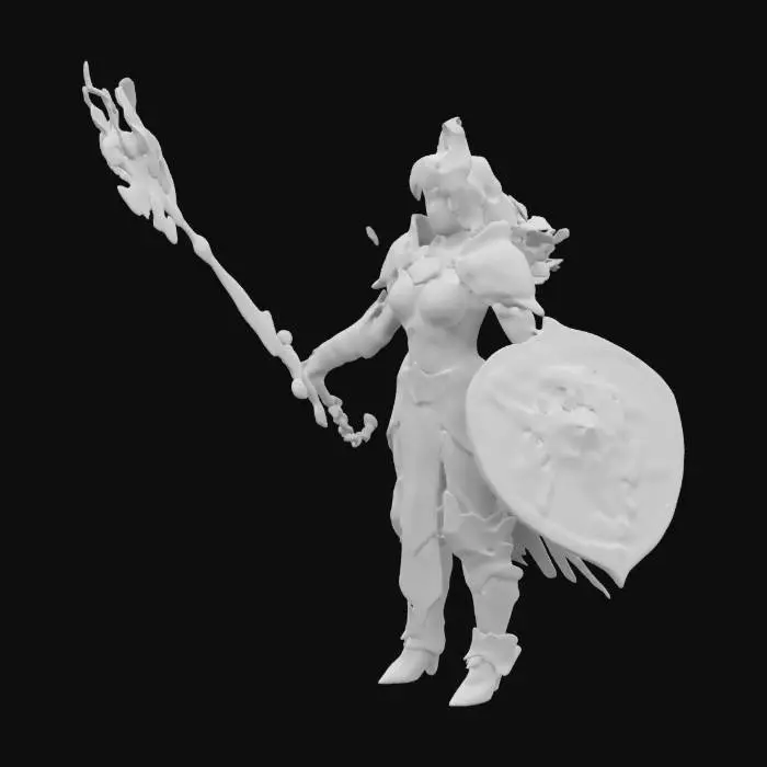 3D model for Phoenix Ascendant woman warrior 