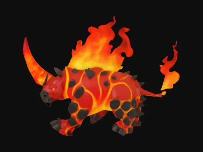 3D model for Flamehorn Rhino