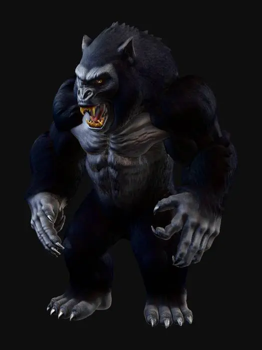 3D model for giant hulking gorilla werewolf