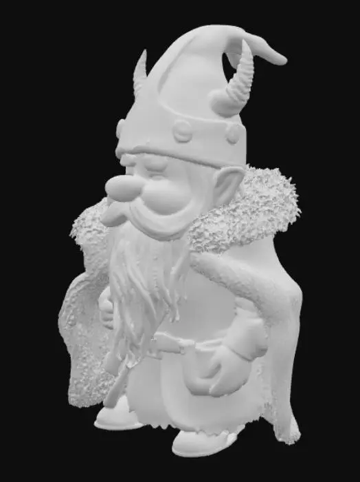 3D model for A 3.5 in tall gnome dressed as a viking king