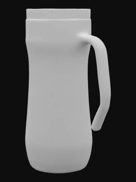 3D model for Ergonomic drinking vessel that has a handle but freely be used without it and can hold 18 oz of liquid