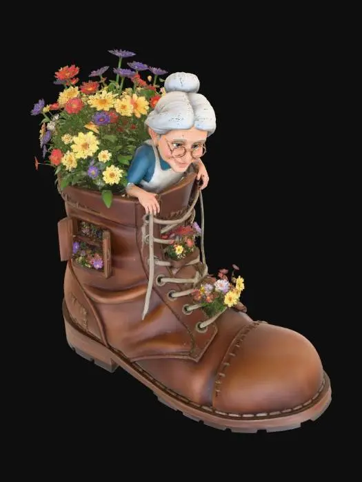 3D model for Grandma's Floral Boot
