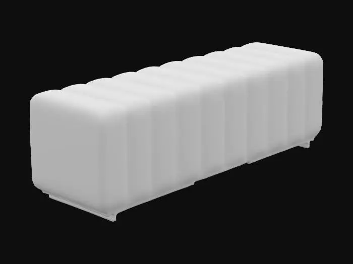 3D model for Upholstered Bench Elegance