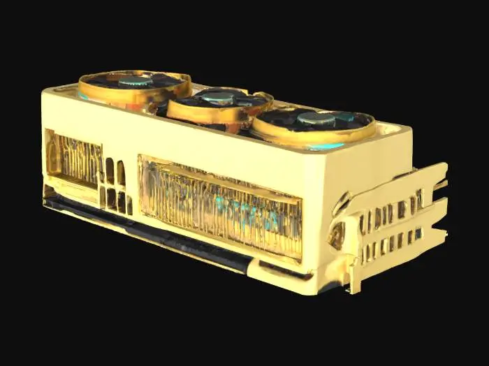 3D model for Gold Gaming Graphics Card 5090