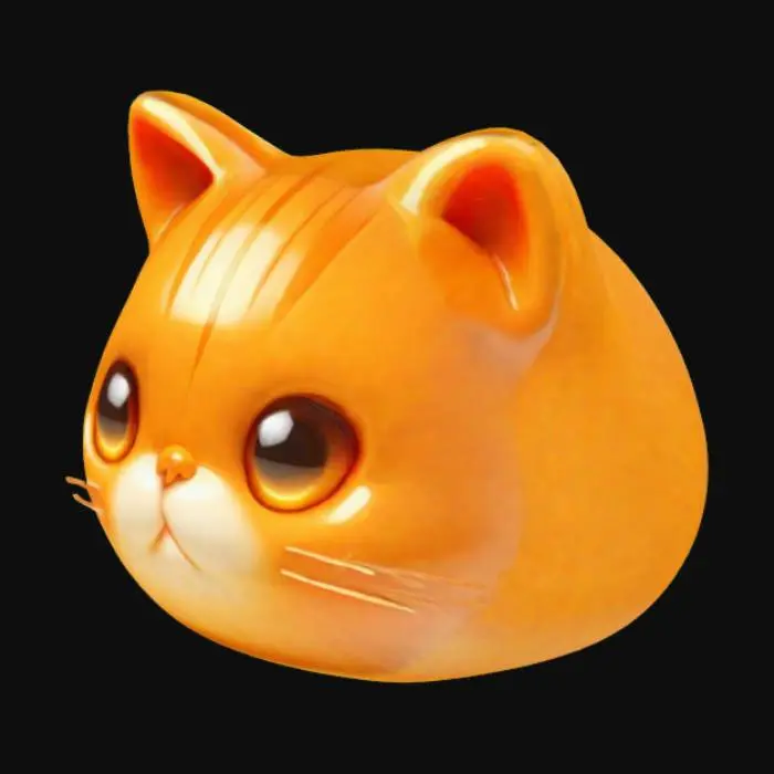 3D model for Chubby Cat Charm