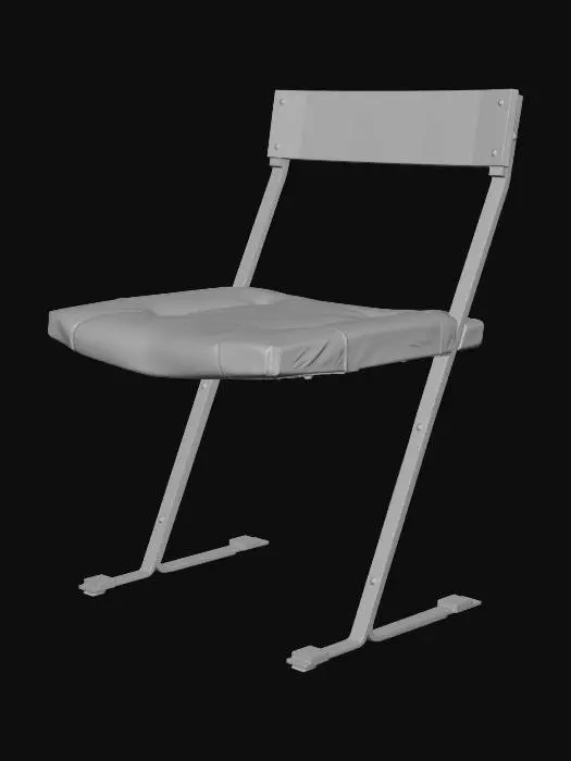 3D model for Tufted Leather Folding Chair