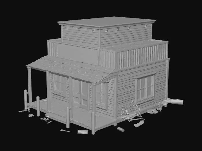 3D model for Western Saloon Scene