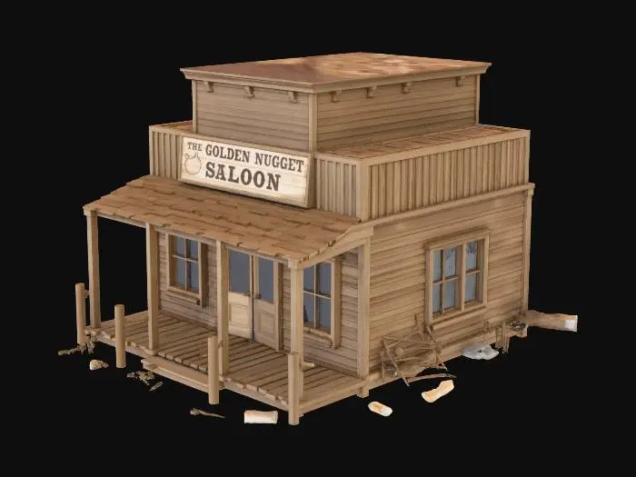 3D model for Western Saloon Scene