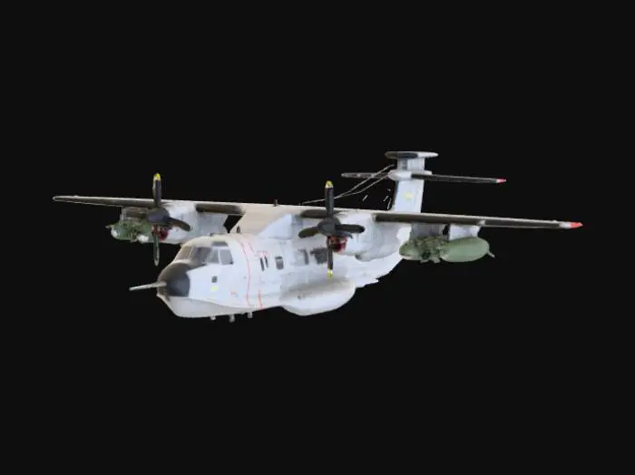 3D model for Military Cargo Aircraft in Flight