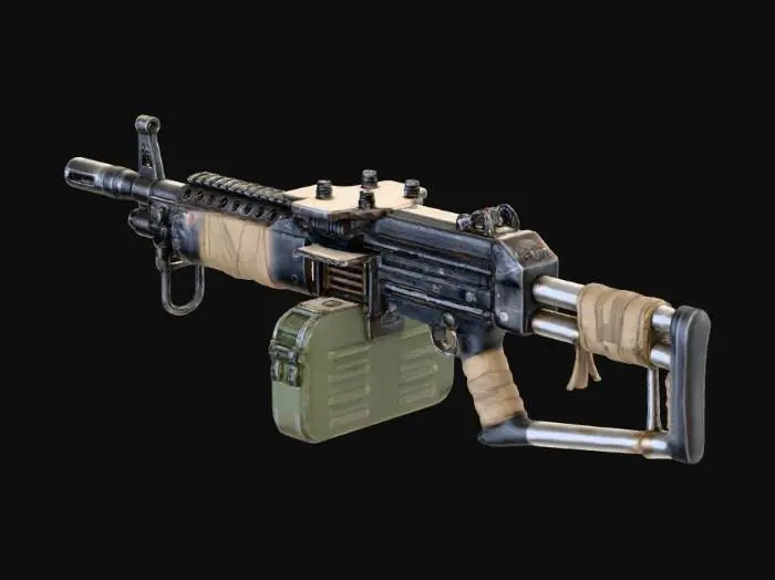 3D model for Rusty Machine Gun
