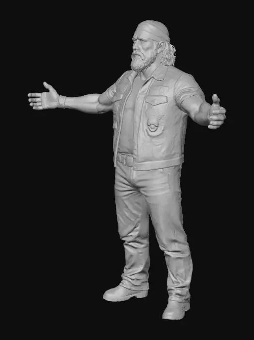 3D model for Biker in Alleyway