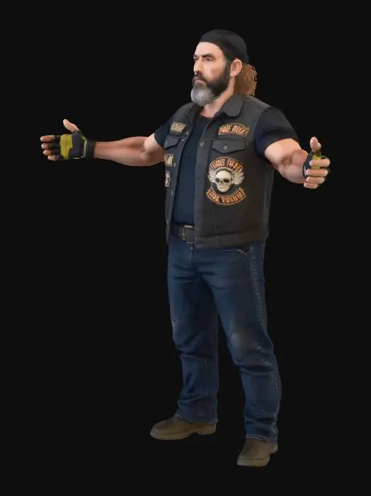 3D model for Biker in Alleyway