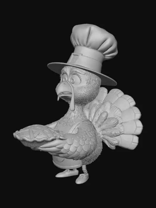 3D model for #Thanksgiving#,Thanksgiving Chef Turkey