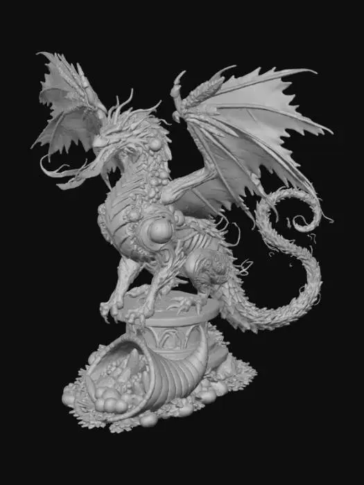 3D model for #Thanksgiving#,Harvest Dragon's Bounty