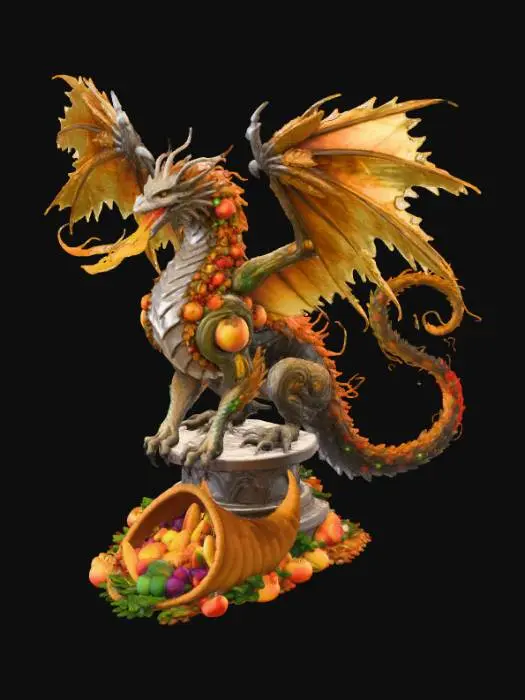 3D model for #Thanksgiving#,Harvest Dragon's Bounty