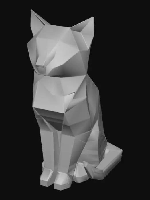 3D model for Polygonal Cat Sculpture