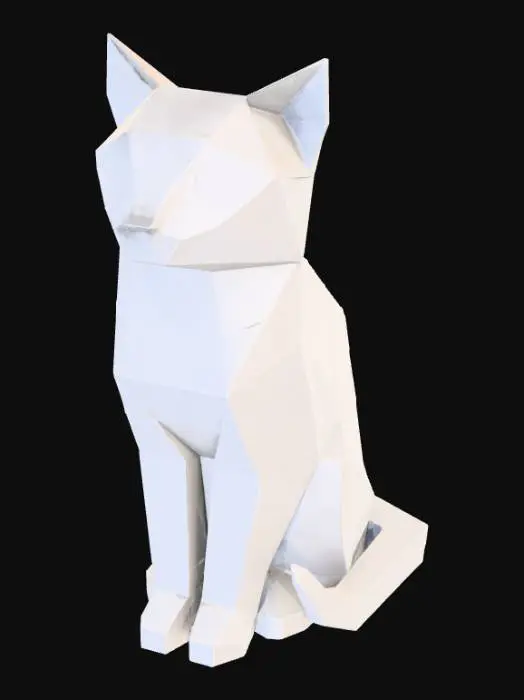 3D model for Polygonal Cat Sculpture