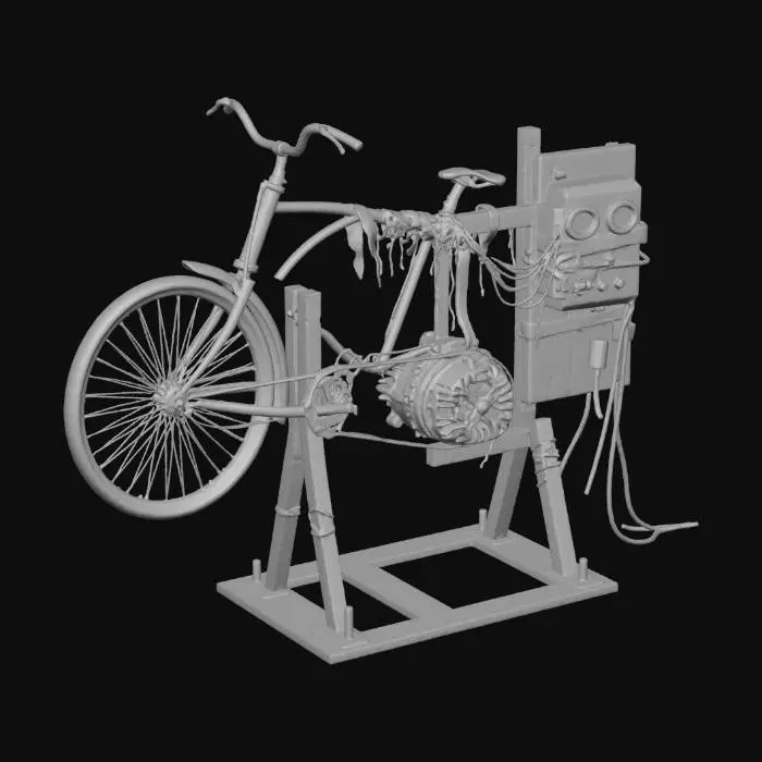 3D model for Rustic Pedal Power Station