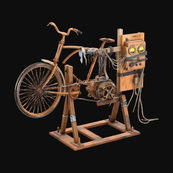 3D model for Rustic Pedal Power Station