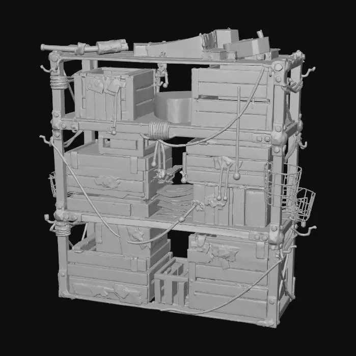 3D model for Rustic Workshop Shelves
