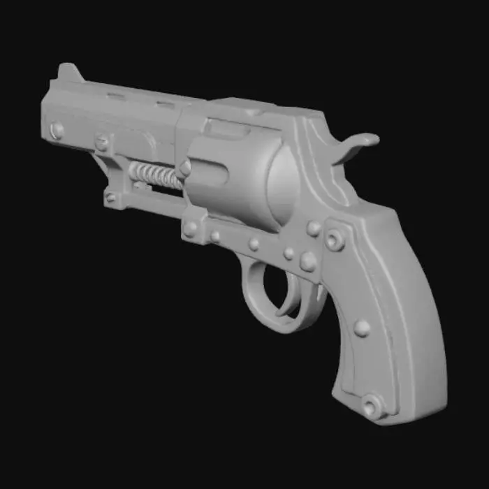3D model for Steampunk Revolver