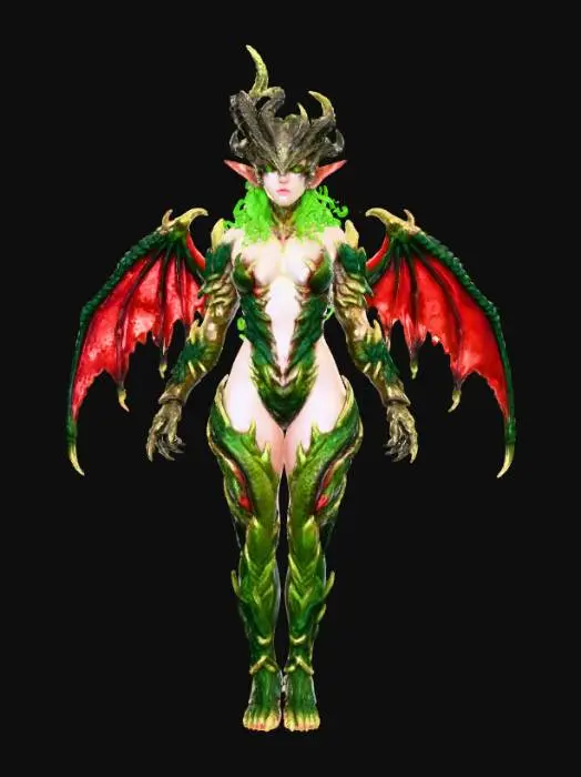 3D model for Forest Dragon Empress