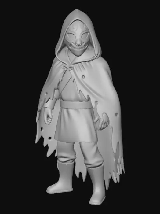 3D model for Enigmatic Masked Figure