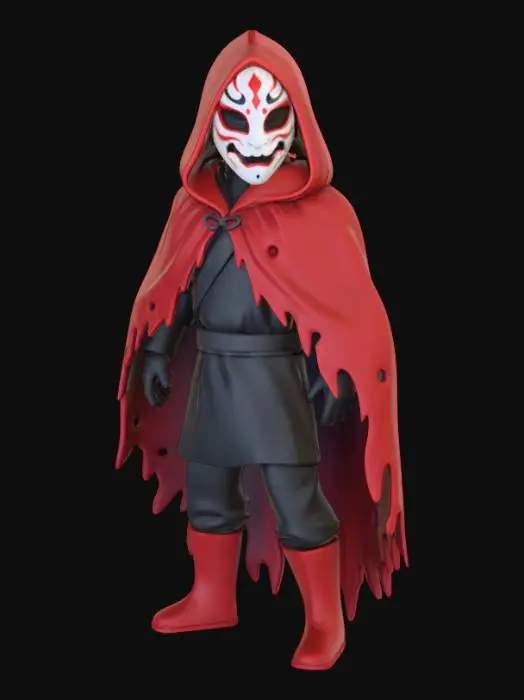 3D model for Enigmatic Masked Figure