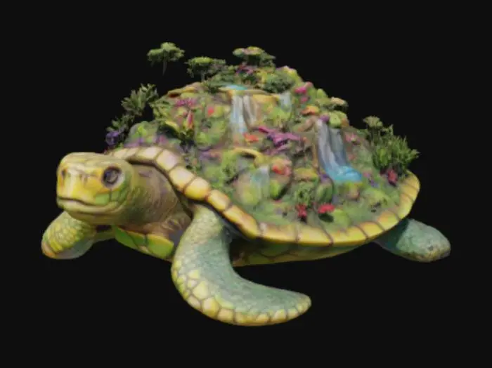 3D model for Turtle Island Paradise, #garden#