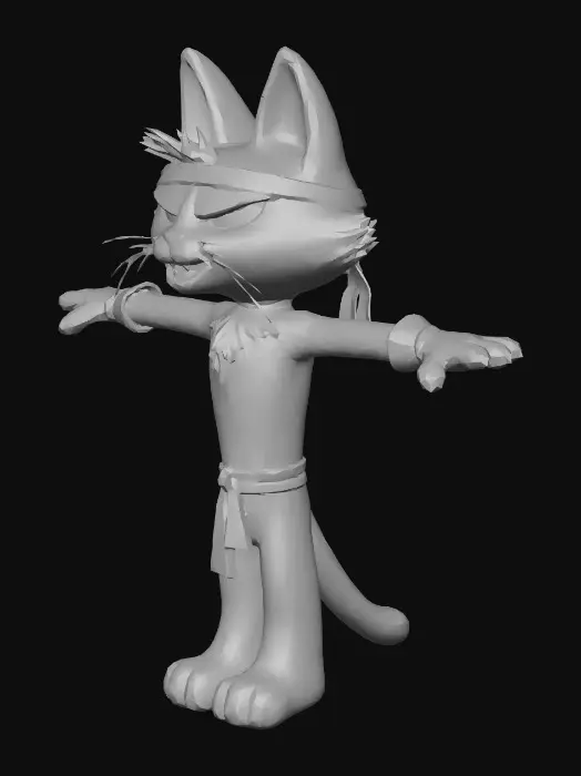 3D model for Karate Cat