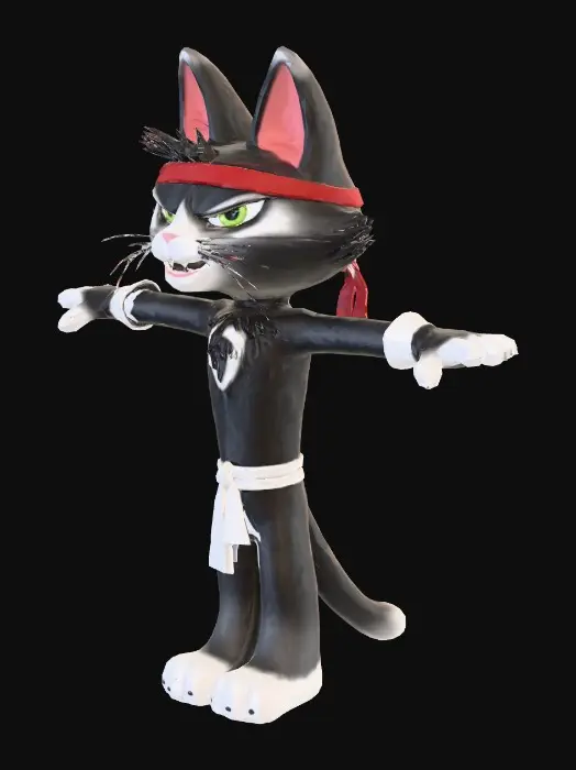 3D model for Karate Cat