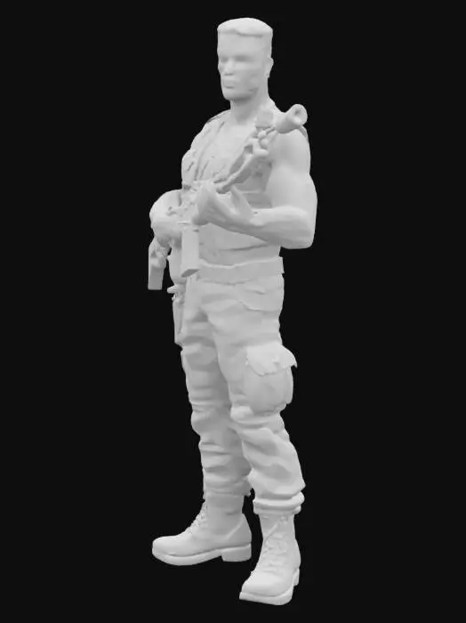 3D model for 施瓦辛格抱着霰弹枪