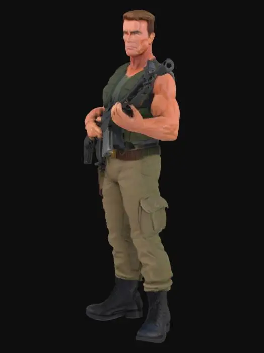 3D model for 施瓦辛格抱着霰弹枪