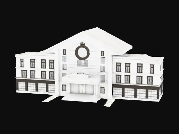 3D model for School Building Sketch