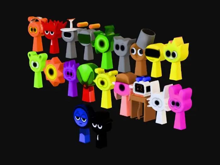 3D model for Colorful Characters Collection