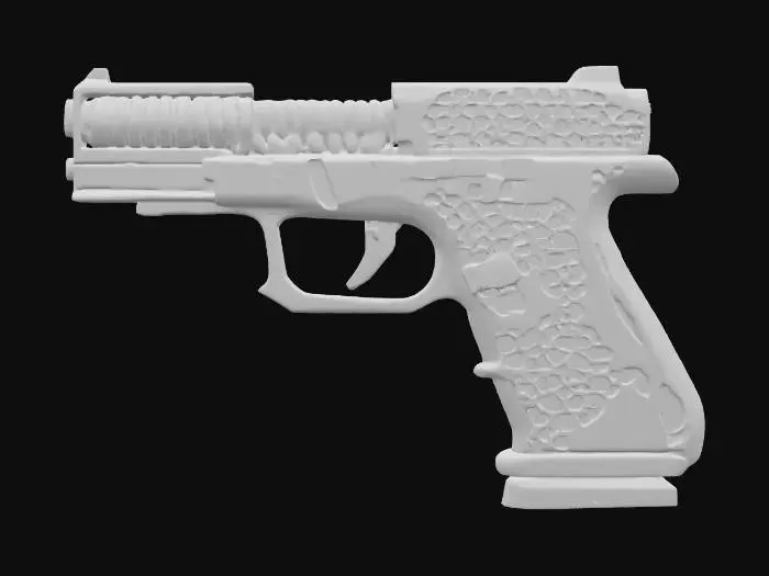 3D model for Futuristic Honeycomb Pistol