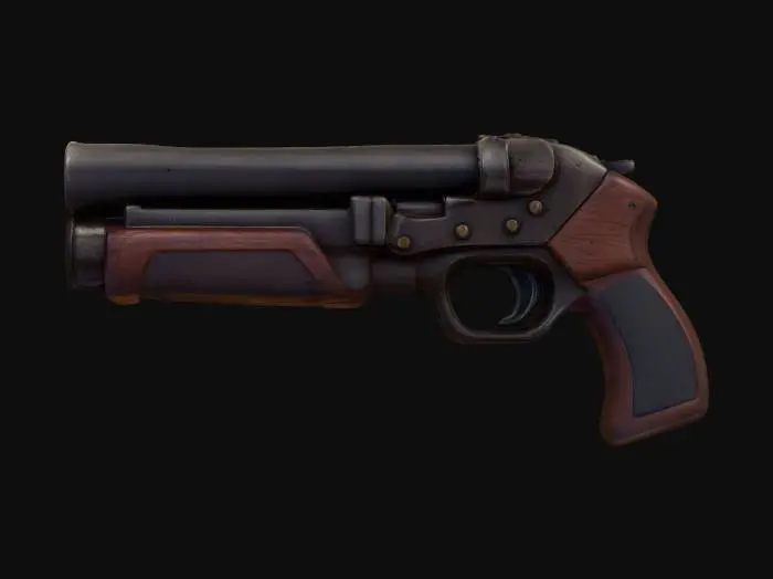 3D model for Double Barrel Revolver