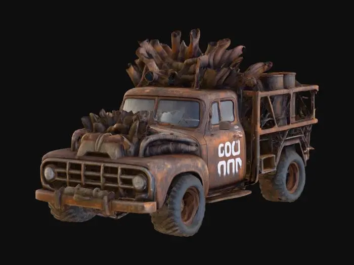 3D model for Oil Rat Truck, #PBR#