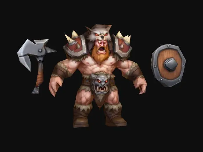 3D model for Werewolf Warrior