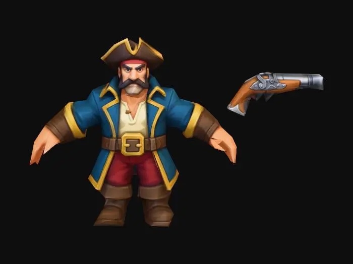 3D model for Pistolero (archer)