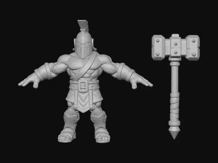 3D model for Gladiator Titan 2. **(HERO,SPECIAL CHARACTER)Ares' Champion:** A powerful warrior known for his fearlessness and strength in the arena