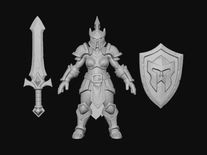 3D model for Warrior's Valor 3. **(HERO,SPECIAL CHARACTER)Valeria the Vigilant:** A renowned gladiatrix who upholds a strict code of honor and justice