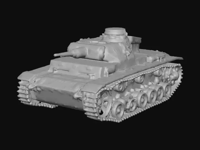 3D model for Panzer III — 5.38 m